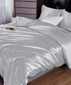 Fashion Pure Silk Digital Pink Bedding Sets(1 Quilt,1 Sham,1 pillow cases)SJT-986043