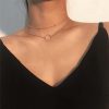 Classic Black and white Pearls Golden Chains Necklace CCXL-91200138