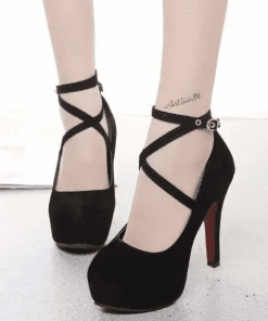 Fashion High Quality Real Leather Heel pumps Shoes LX-872338