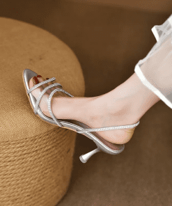Fashion High Quality Real Leather High Heel Sandals LX-872316