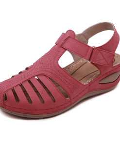Fashion High Quality 6cm Heel Real Leather Slippers LX-872309