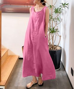 Embroidered Sleeveless Vest Slim Fit Dress QZ-93125