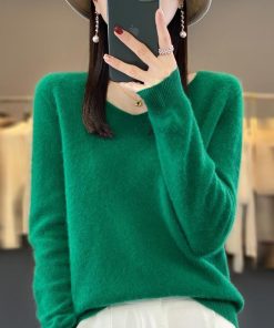 Jacquard cut-out knit sweater MY-93238